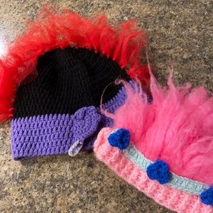 Crotchet Poppy and Barb Hats